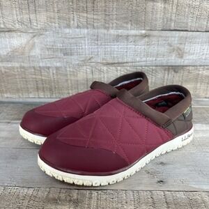 LL Bean Ultralight Primaloft‎ Waterproof Slip On Shoes Womens 7 Cranberry Brown